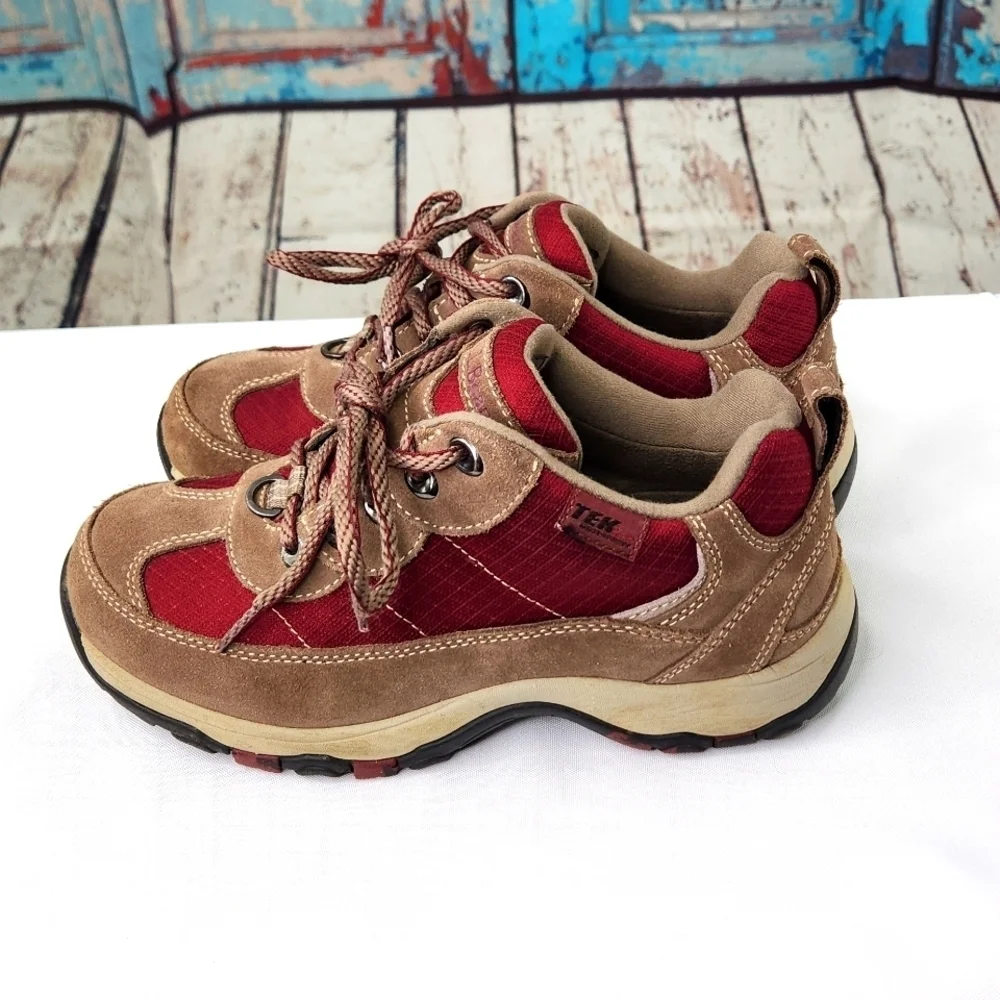L.L Bean Womens Tek 2.5 Red/Brown 296493 Waterproof Hiking Shoes